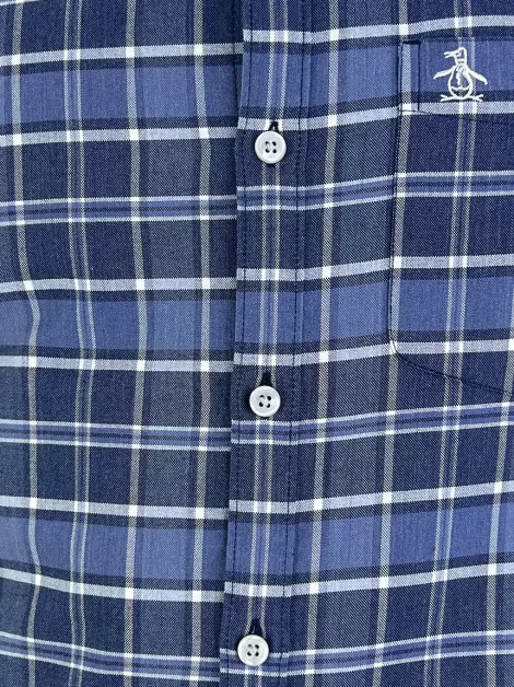 Camisa Penguin Xadrez Azul