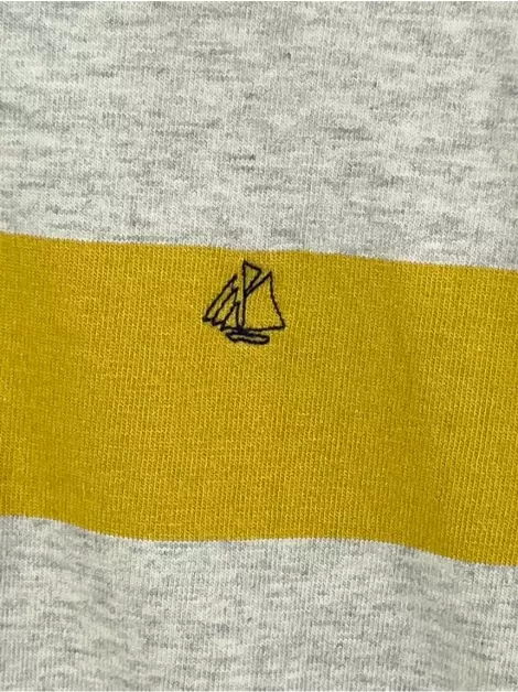 Camisa Petit Bateau Polo Estampada
