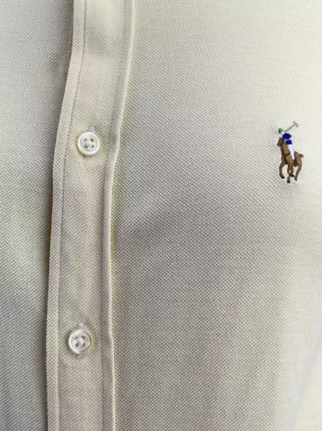 Camisa Ralph Lauren Manga Longa Amarela