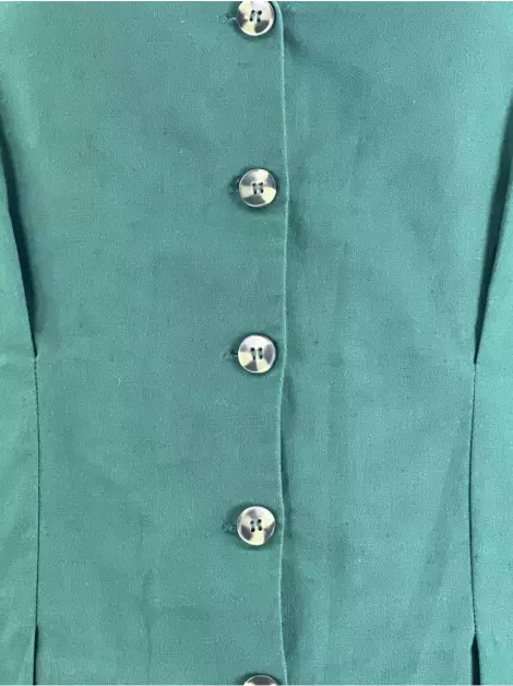Camisa Reserved YFL Linen Blend Verde