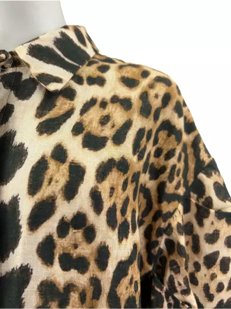 Camisa Tig Linho Animal Print