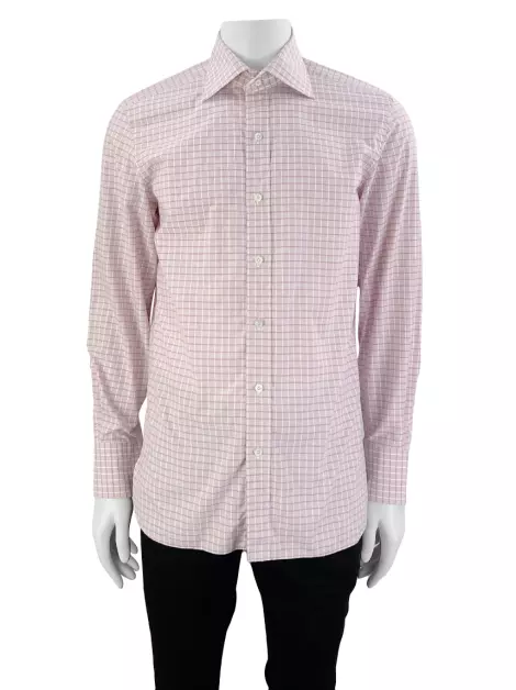 Camisa Tom Ford Xadrez Rosa
