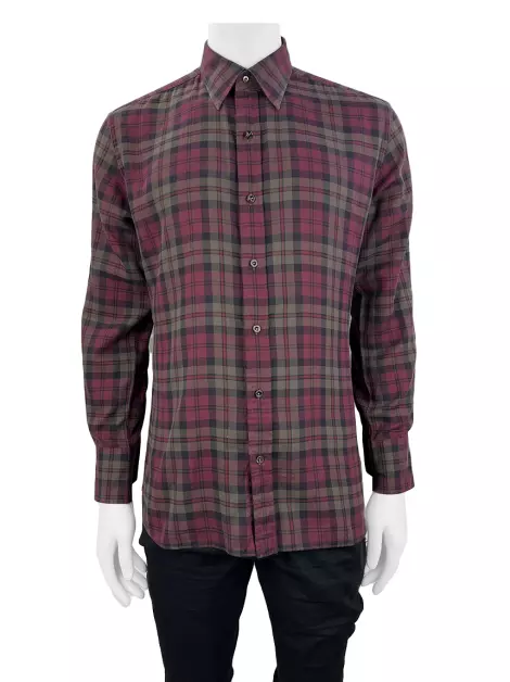 TOM FORD Camisa Com Estampa Xadrez - Farfetch