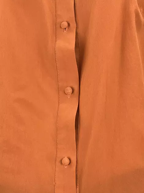 Camisa Vanda Jacintho Seda Terracota