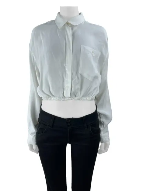 Camisa Zara Tecido Branco