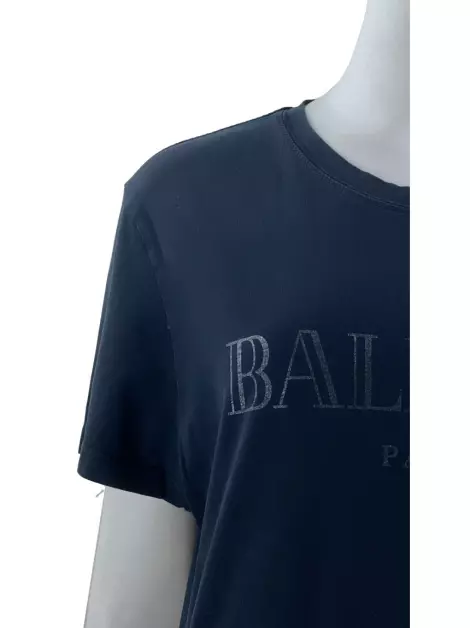 Camiseta Balmain Tecido Preto