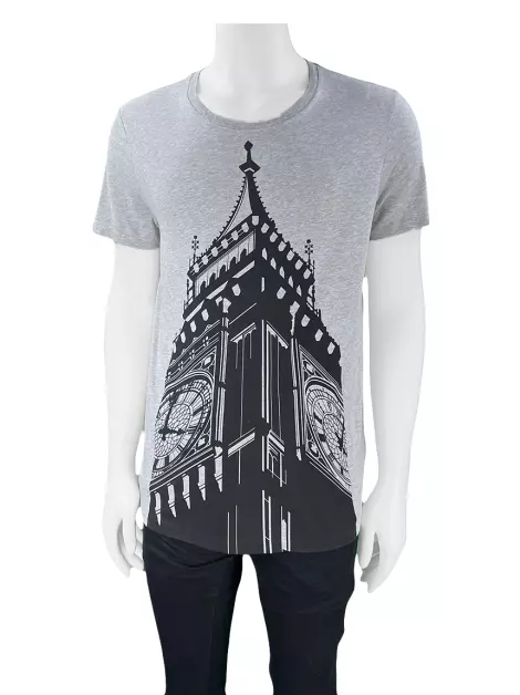 Camiseta Burberry Estampado Cinza