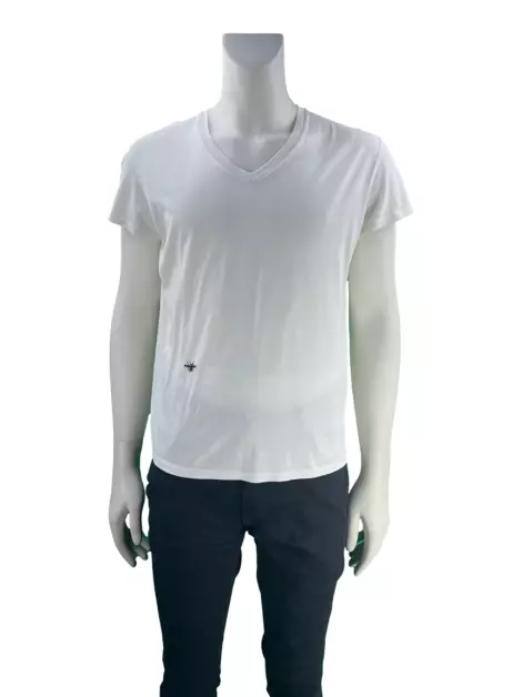 Camiseta Christian Dior Bee Embroidery Off-White
