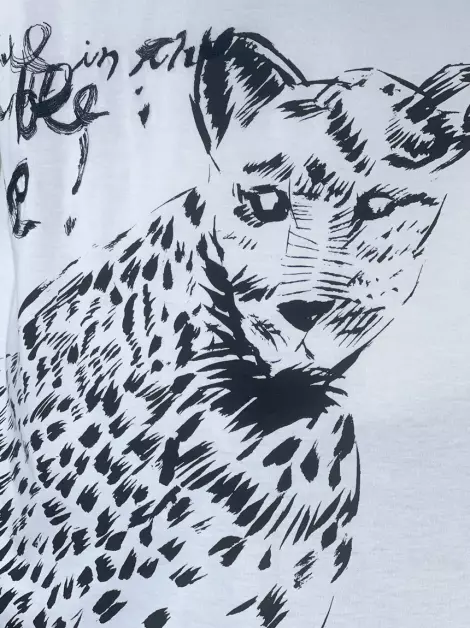 Camiseta Christian Dior Raymond Pettibon Leopard Dior Homme Branca