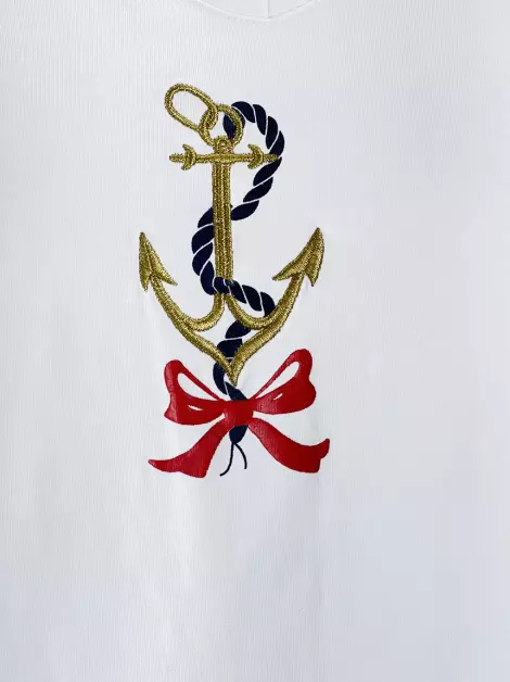 Camiseta Escada Âncora Branca