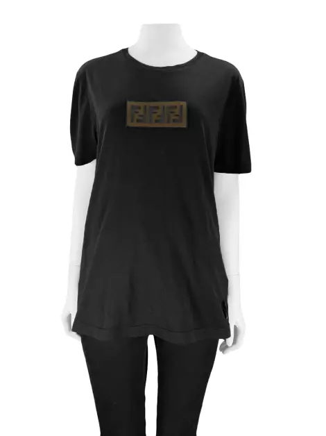 Blusa Fendi Loves Karl Tecido Preto Original - AEZV11