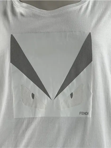 Camiseta Fendi Monster Eye Branca