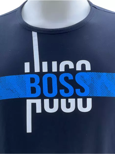 Camiseta Hugo Boss Estampada Preta