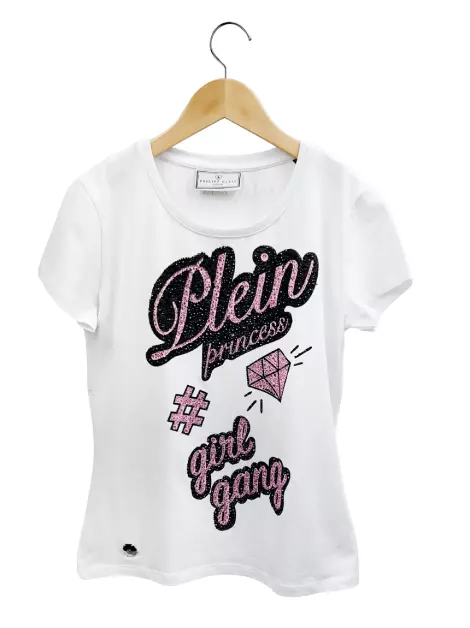 Camiseta Philipp Plein Aplicações Off-White