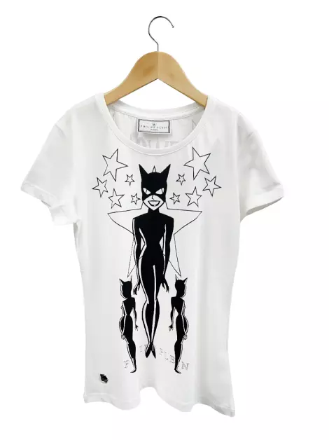 Camiseta Philipp Plein DC Comics Branco
