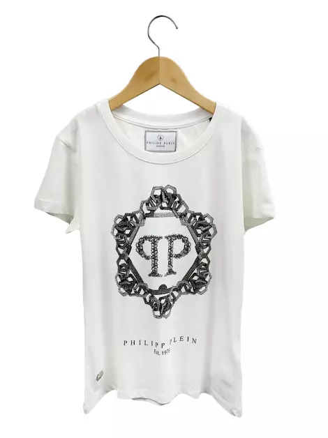 Camiseta Philipp Plein Tecido Off-White