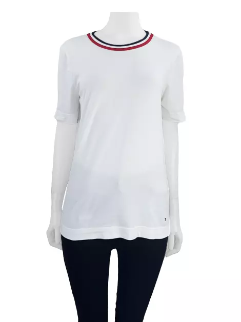Camiseta Tommy Hilfiger Tecido Off-White