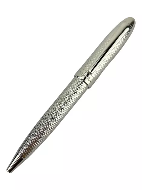 Caneta Vivara Texturizada Prateada