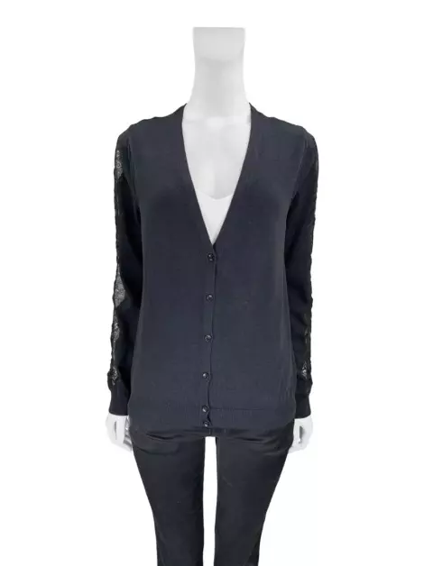Cardigan A. Brand Tecido Preto