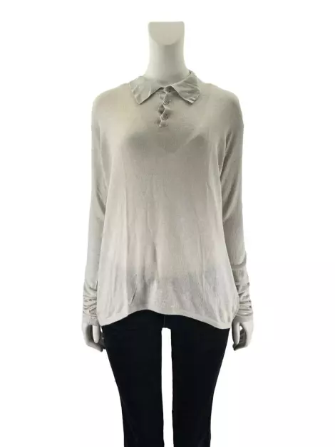 Cardigan Armani Collezioni Tecido Bege