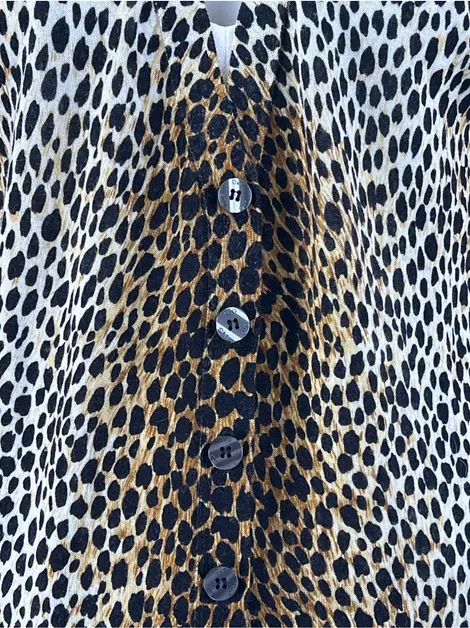 Cardigan D&G Lã Animal Print