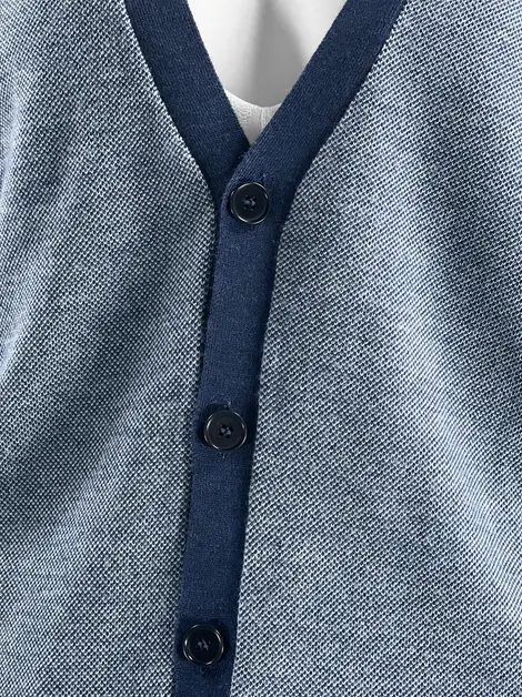 Cardigan Ermenegildo Zegna Lã Azul