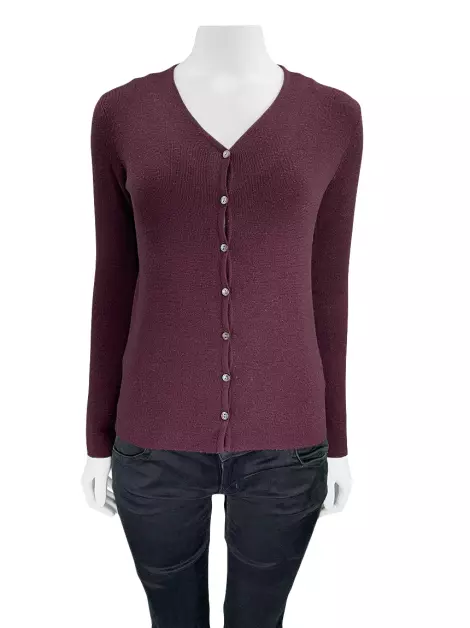 Cardigan J.Crew Lã Vinho