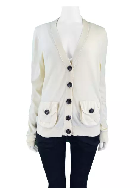 Cardigan J.Crew Tecido Amarelo