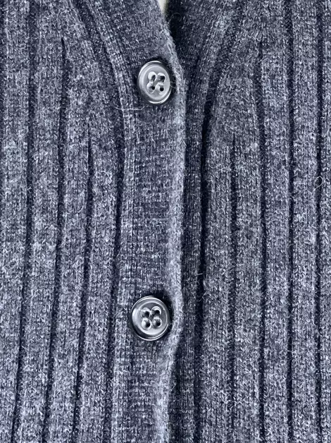 Cardigan Loro Piana Cashmere Cinza