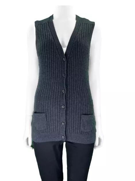 Cardigan Loro Piana Cashmere Cinza