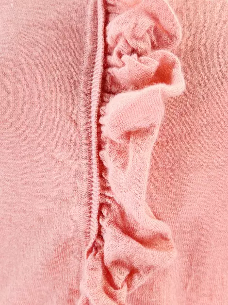 Cardigan Red Valentino Babados Rosa