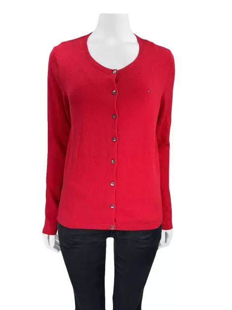 Cardigan Tommy Hilfiger Tricot Vermelho
