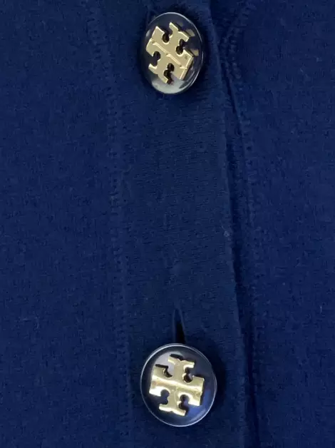 Cardigan Tory Burch Lã Azul