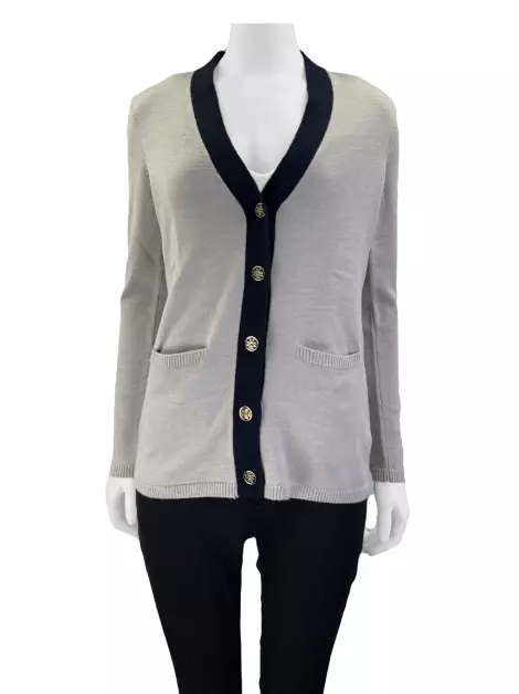 Cardigan Tory Burch Lã Bicolor