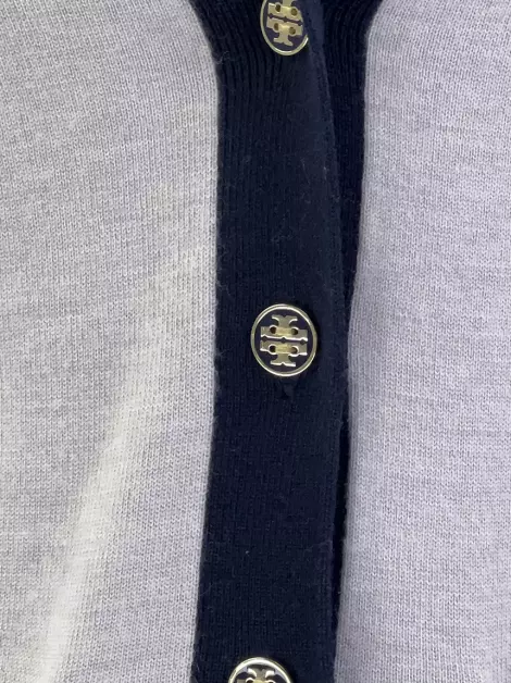 Cardigan Tory Burch Lã Bicolor