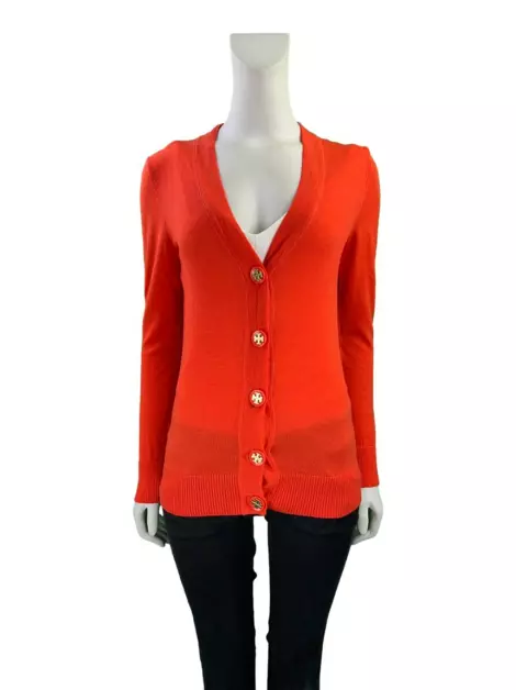 Cardigan Tory Burch Lã Laranja