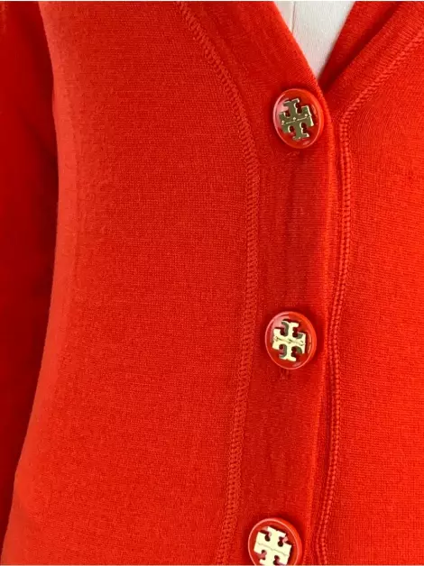 Cardigan Tory Burch Lã Laranja