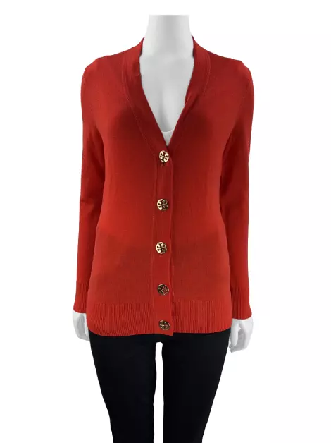 Cardigan Tory Burch Lã Vermelho
