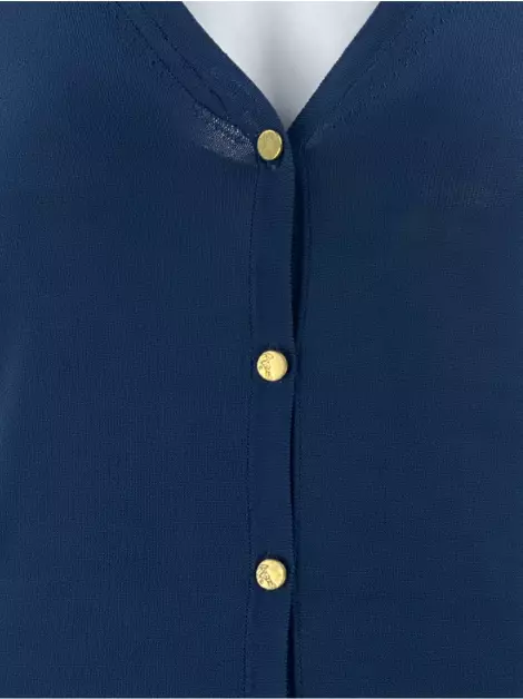 Cardigan Versace Recortes Azul