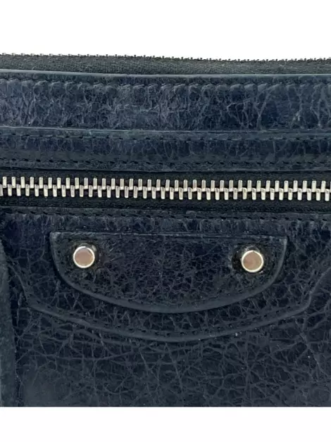 Carteira Balenciaga Continental Zip Agneau Preta