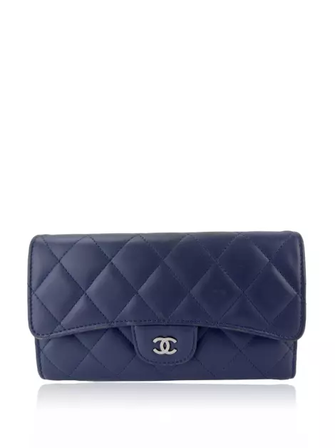 Carteira Chanel Flap Azul