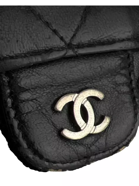 Carteira Chanel Lambskin Quilted Large Flap Preta