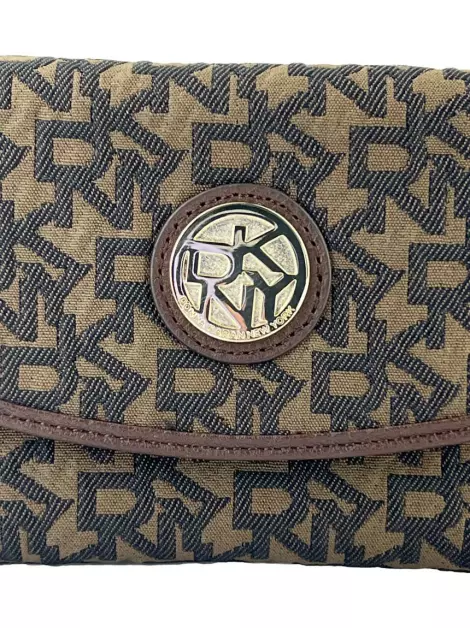 Carteira DKNY Canvas Marrom