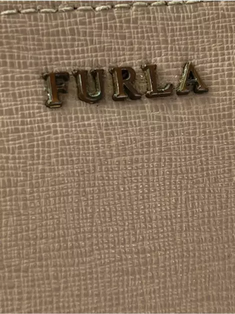 Carteira Furla Couro Bege