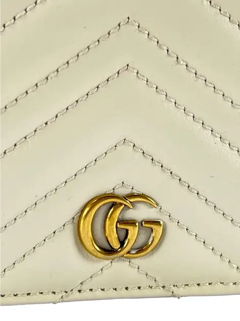 Carteira Gucci Marmont GG Off White