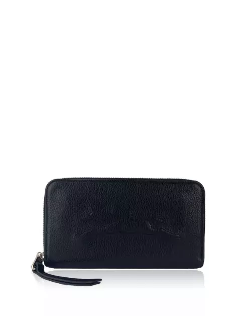 Carteira Longchamp Logo Preta