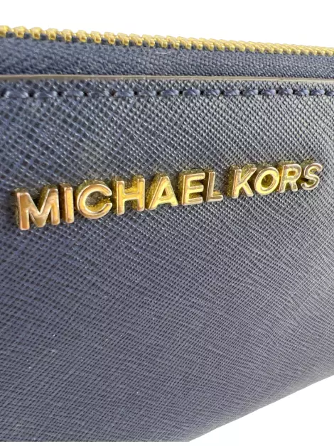 Carteira Michael Kors Couro Azul