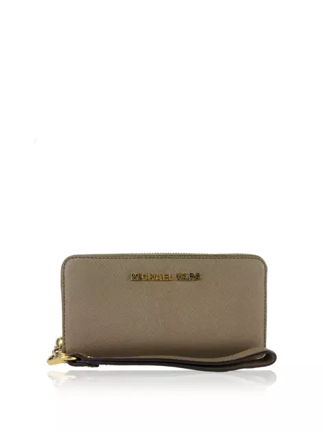 Carteira Michael Kors Couro Bege