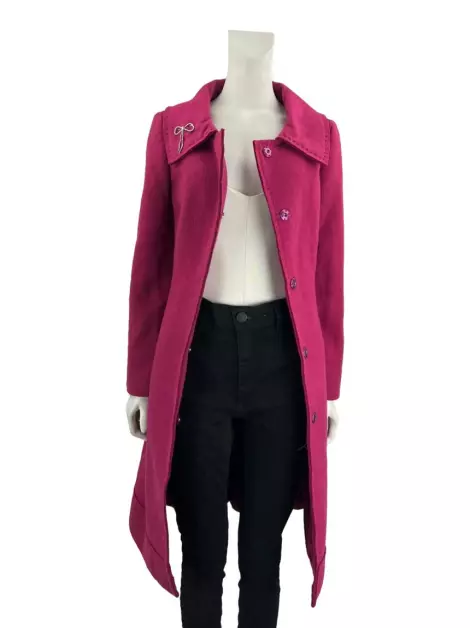 Casaco Alberta Ferretti Lã Rosa