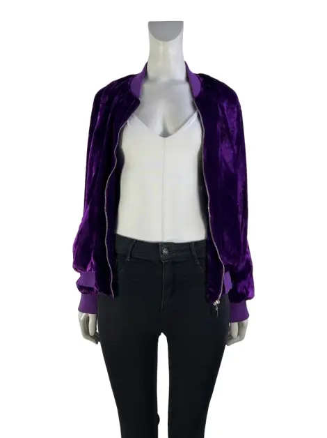 Casaco Amissima Veludo Roxo